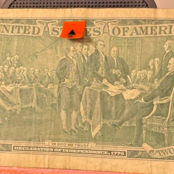 1976 Miscut/Misaligned Top Error $2 Circulated D #205866198537 - Picture 5 of 6